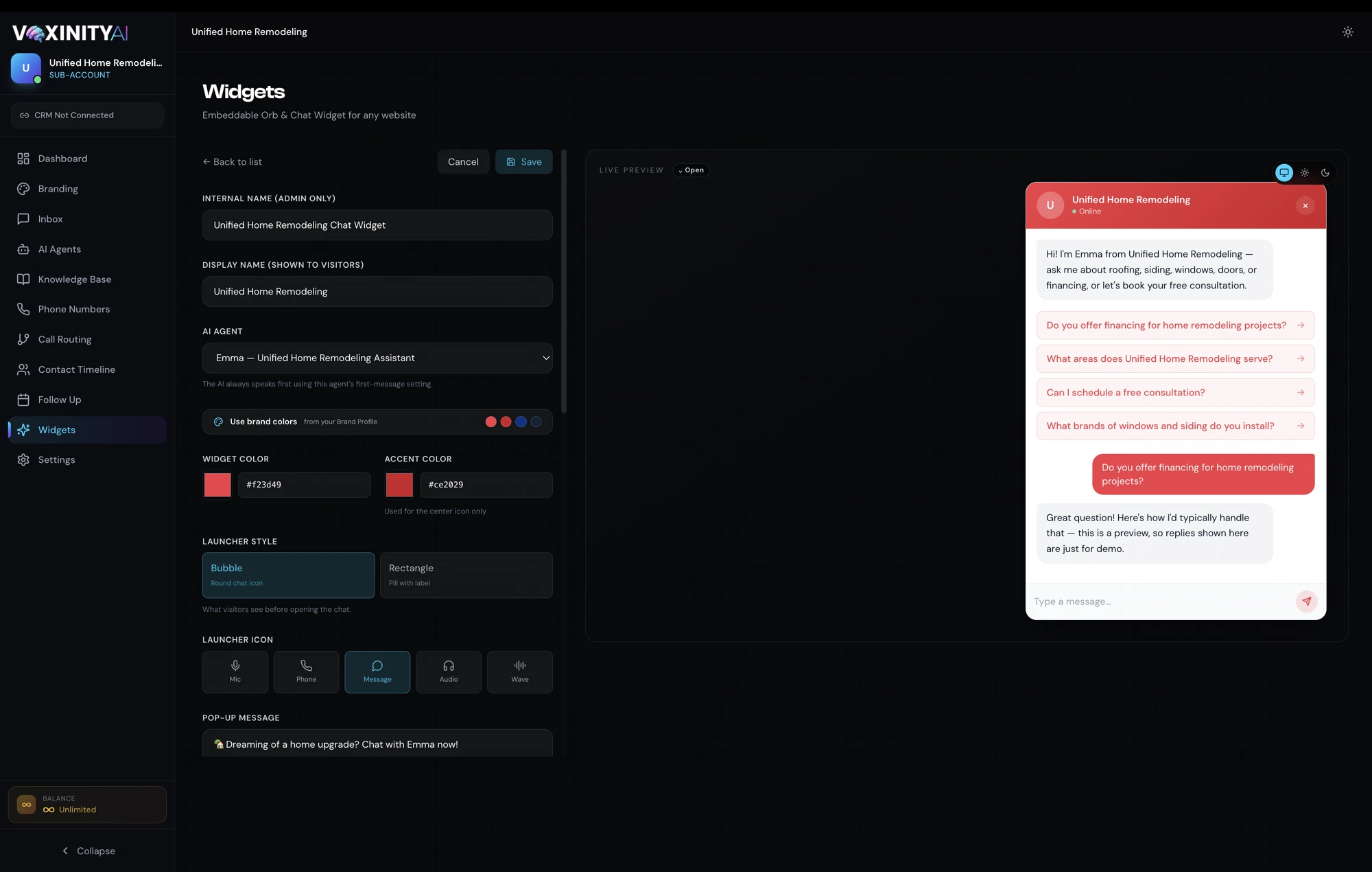 Integrations hub